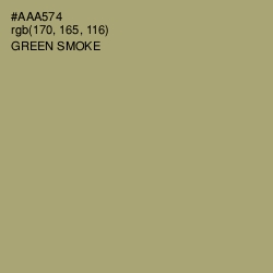 #AAA574 - Green Smoke Color Image